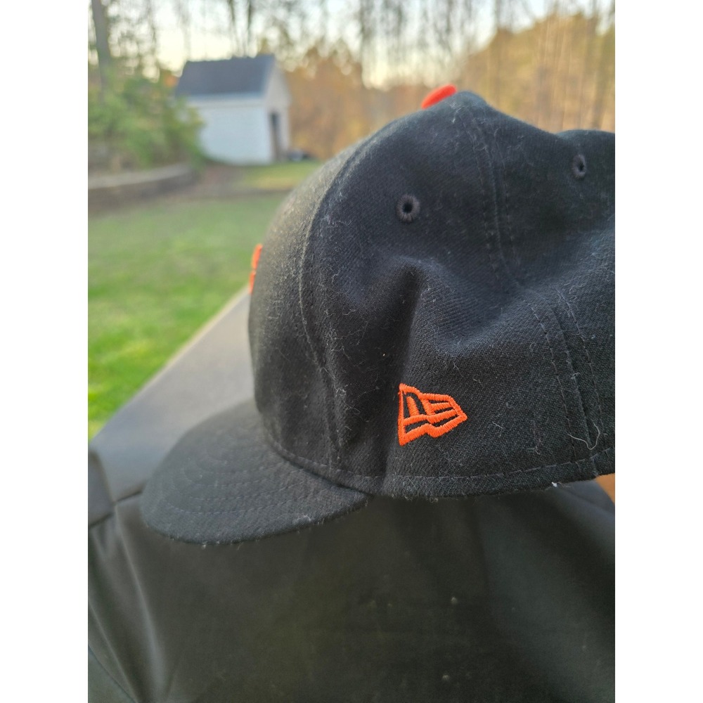 New Era San Francisco Giants 59FIFTY Fitted Hat Black Orange MLB Size 7 1/2 - Picture 3 of 5